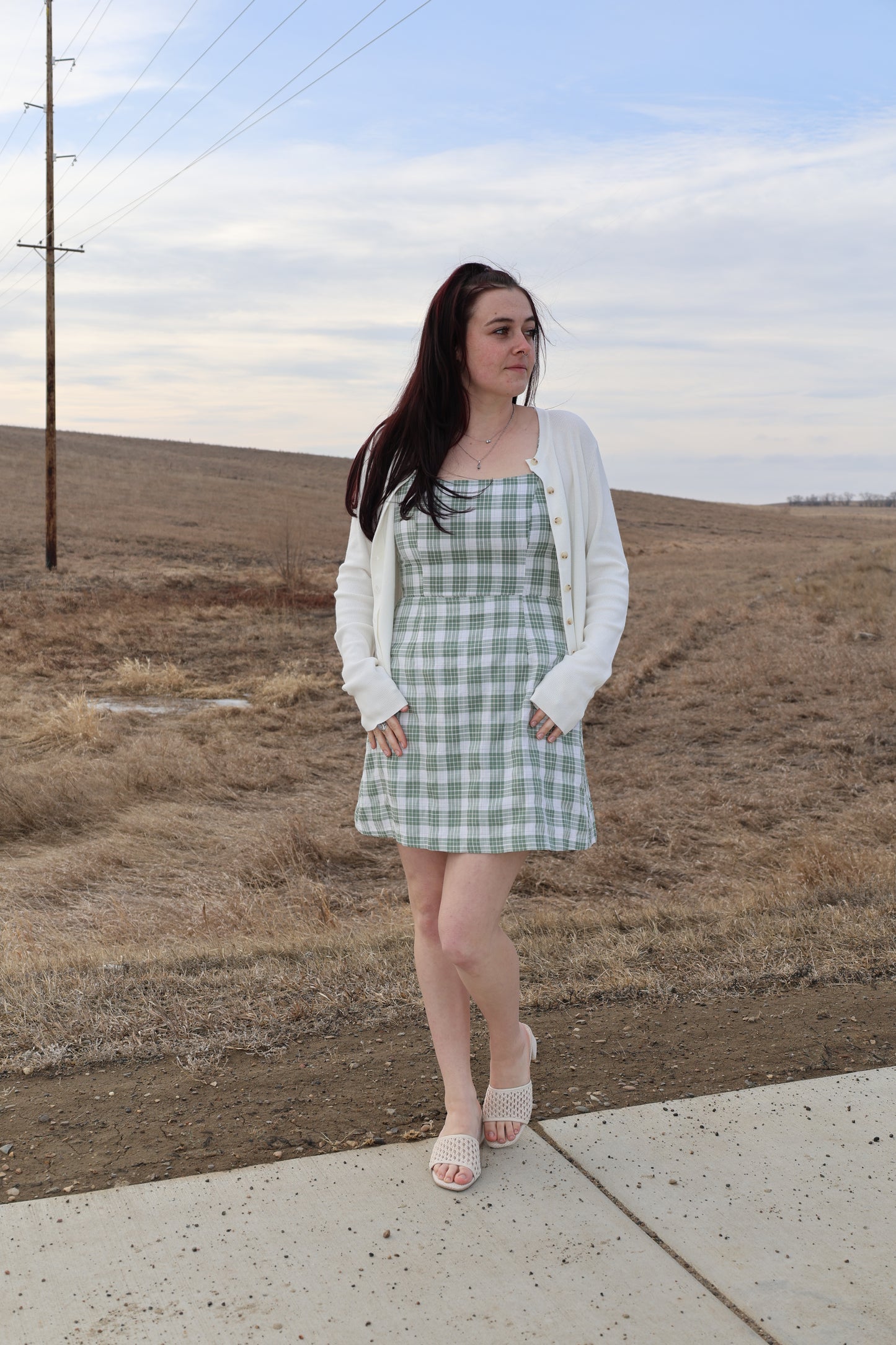 Endless Blu - Plaid Tie Dress