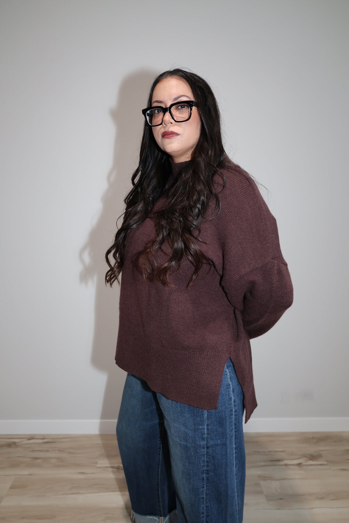 You Look Familiar oversized tunic sweater