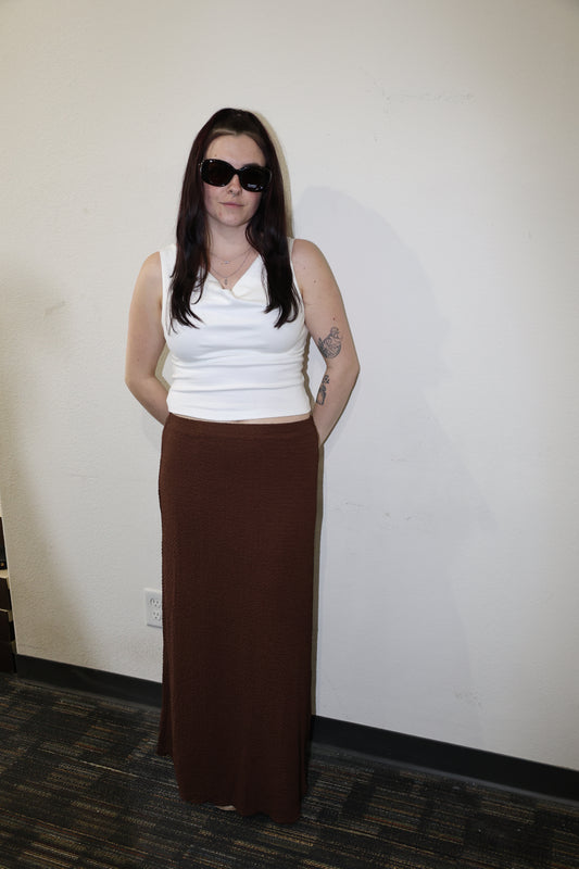 Mustard Seed - BUBBLE-TEXTURED JERSEY SKIRT