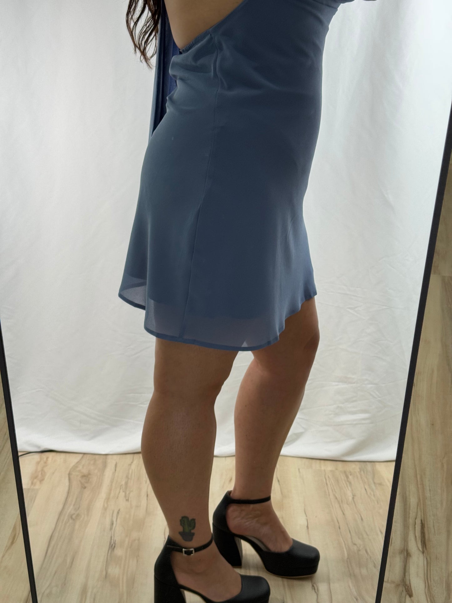 Feelin' Sassy cowl neck mini dress with attached scarf
