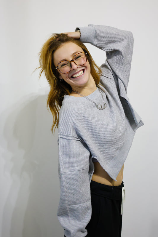 Kimberly C- Cozy Waffle Knit Sweater