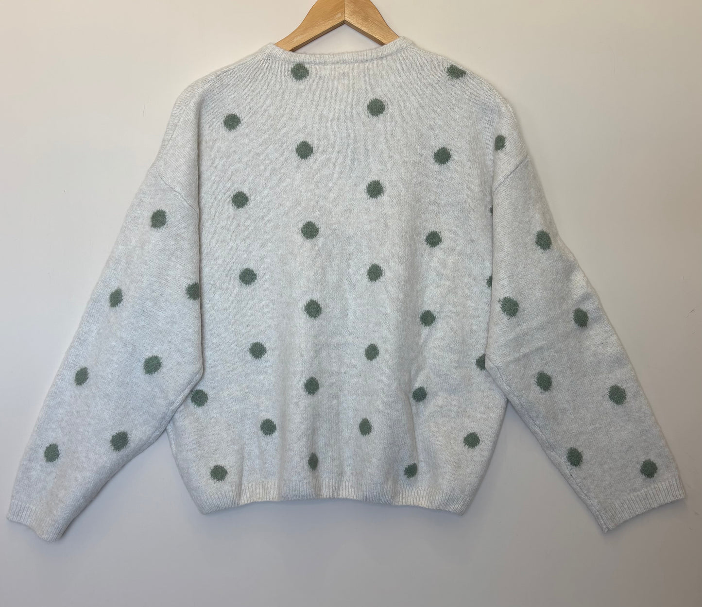 Le Lis - Soft Crewneck Polka Dot Cardigan