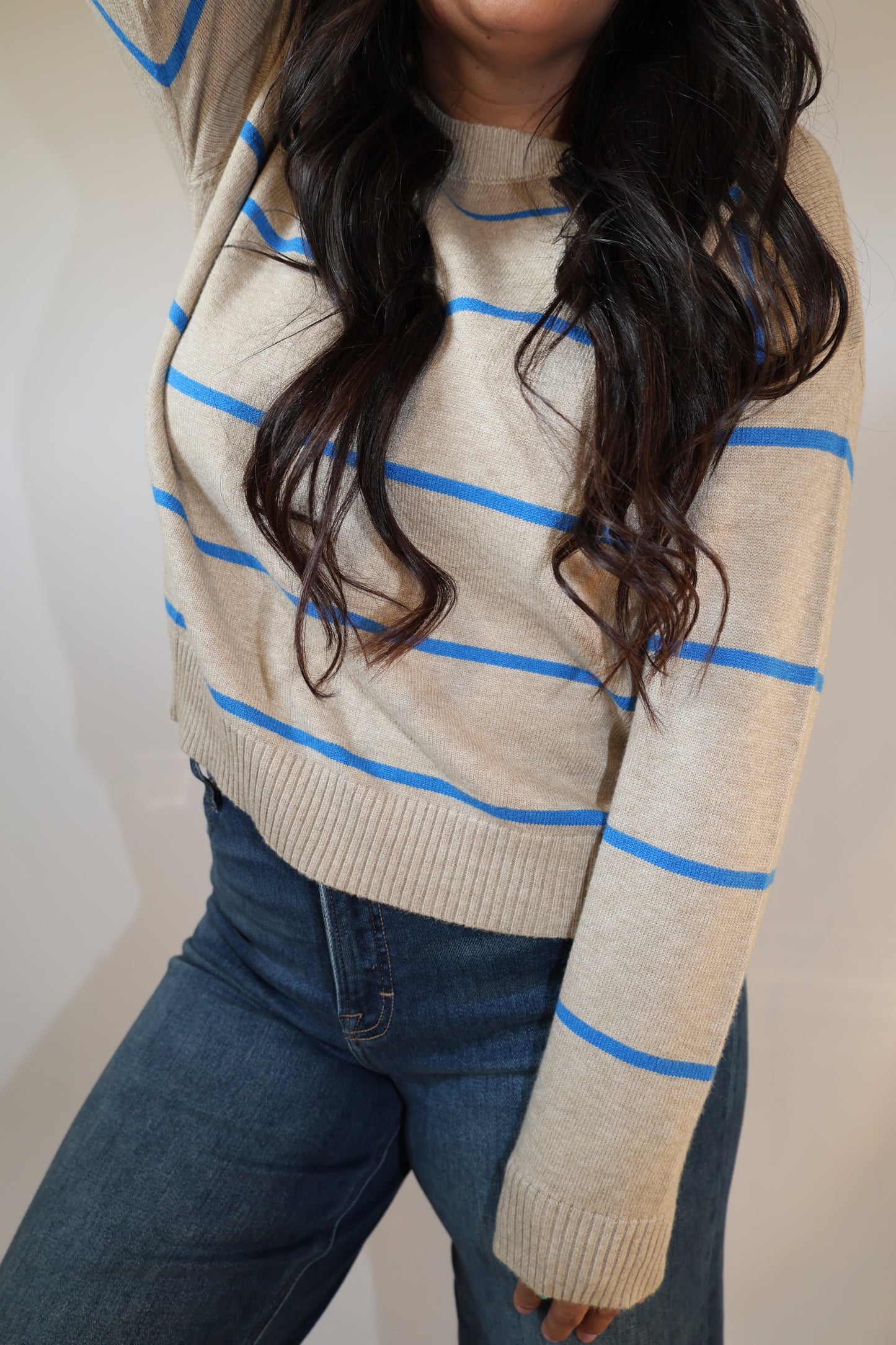 Can We Go Back striped pullover sweater top