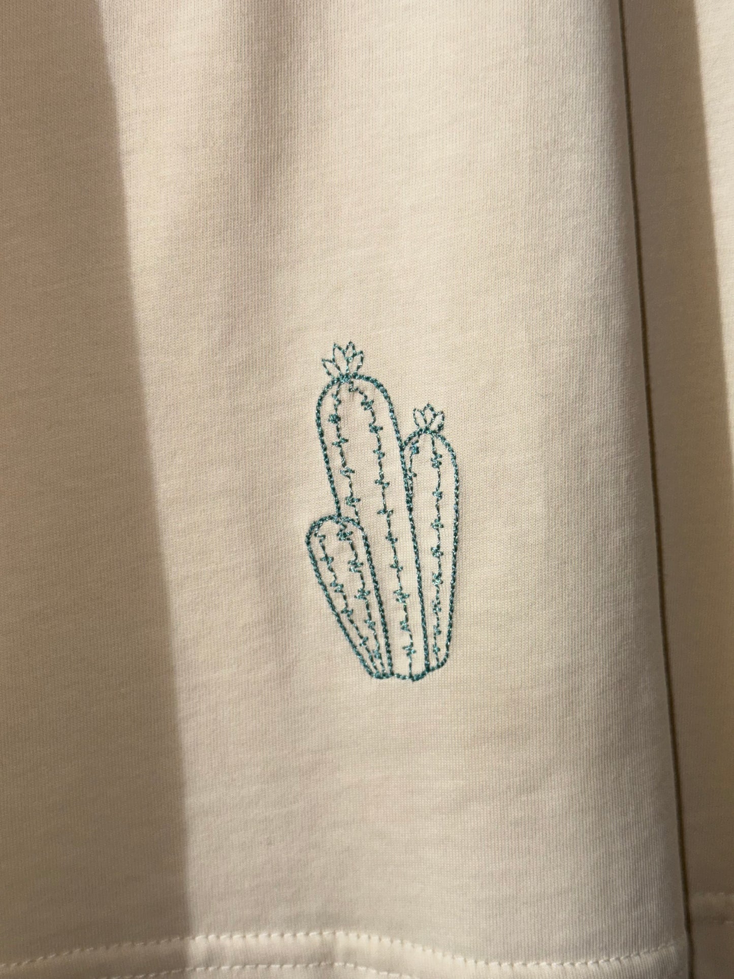 Wishlist - Tan Boxy Tee w/ Western Inspired Embroidery