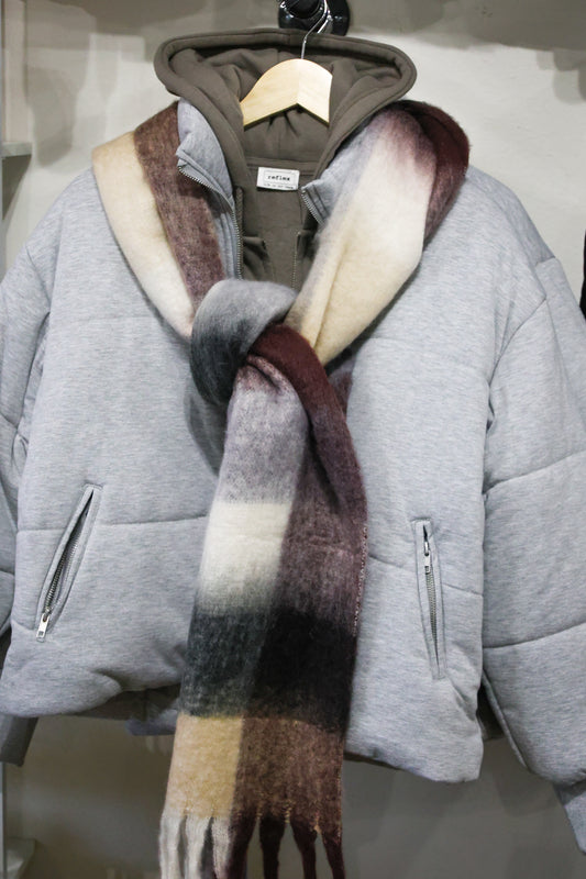 Sunday Edition Melange Jersey Puffer jacket