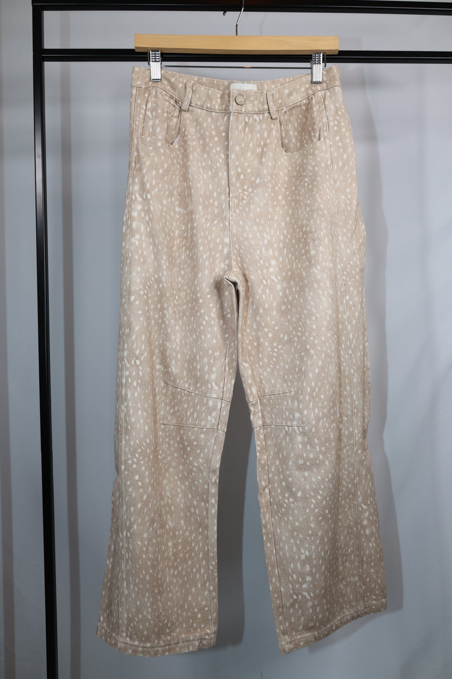 Miou Muse - Fawn Print Barrel Pants