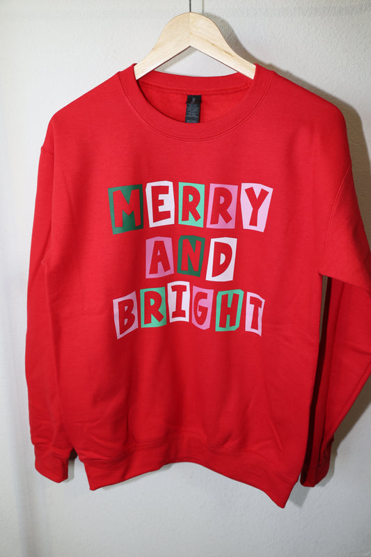 Merry and Bright Crewneck pullover sweatshirt