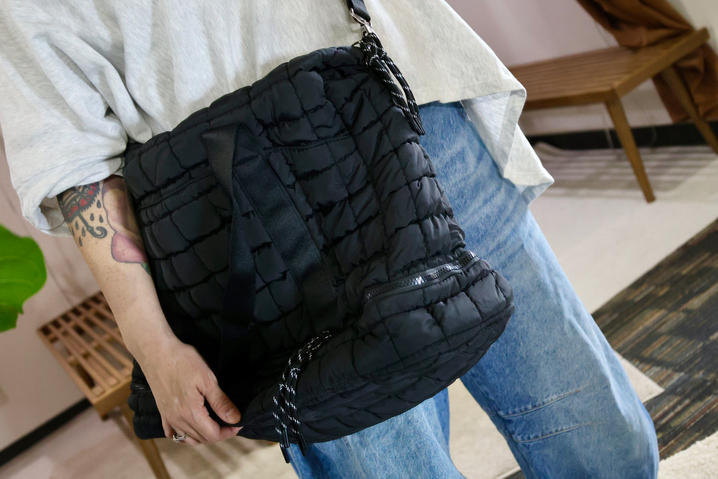 Urban Expressions - Globetrotter Quilted Nylon Puffer Travel Weekender