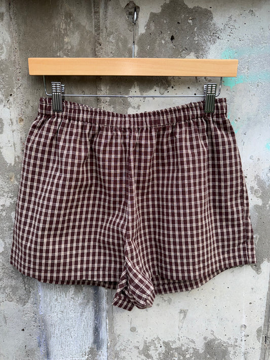 Wishlist - Brown Plaid Woven Shorts