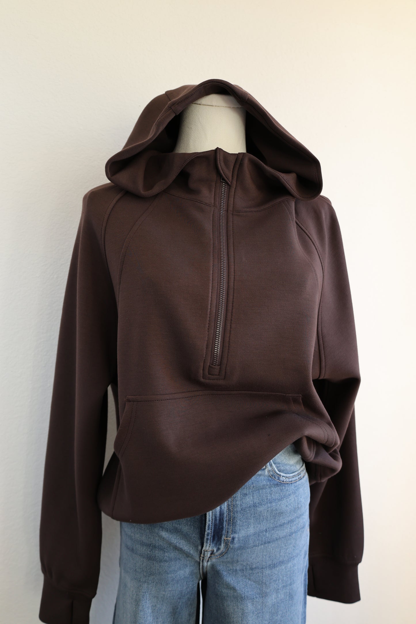 Rae Mode - MODAL SCUBA QUARTER ZIP HOODIE JACKET