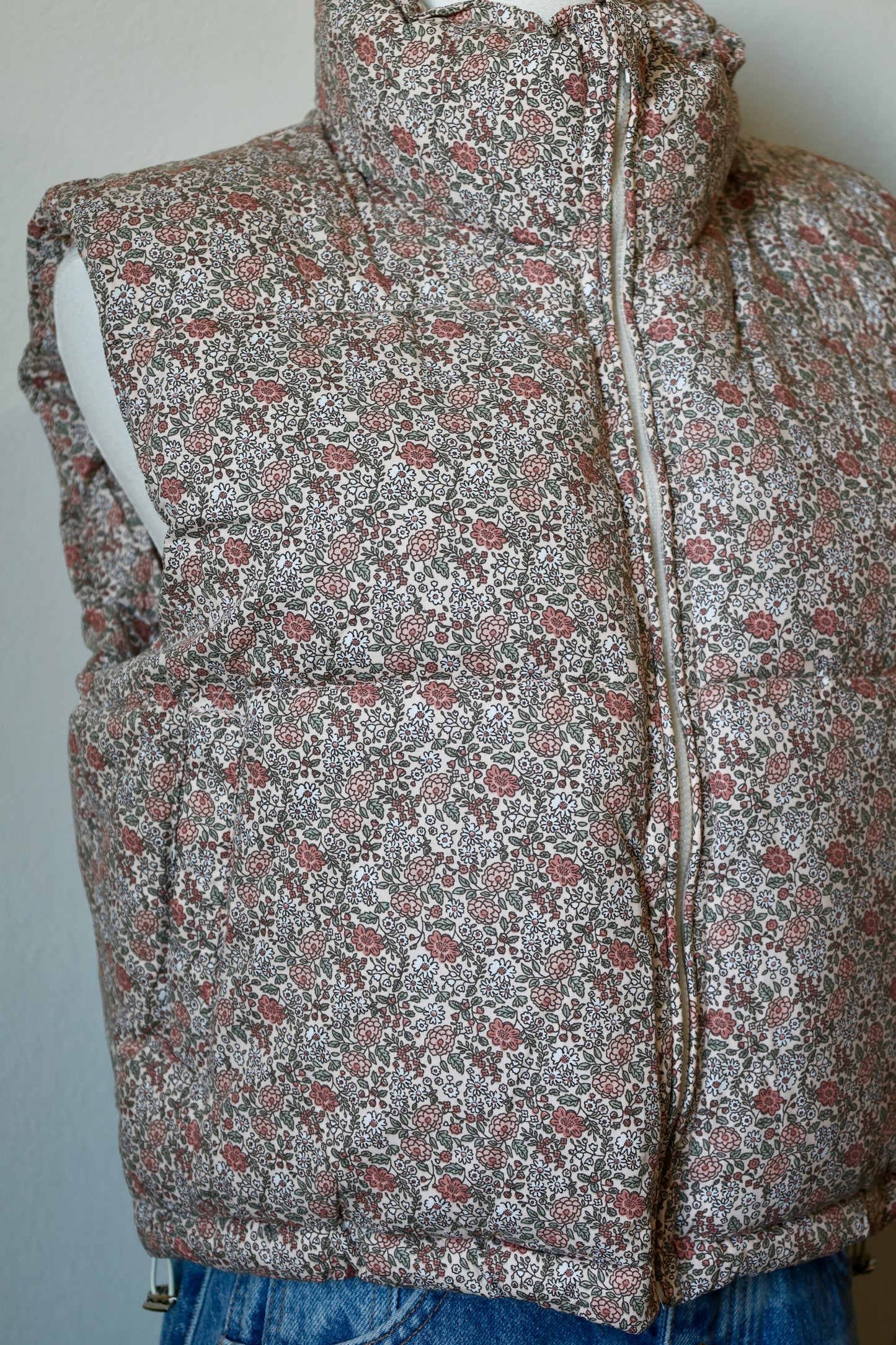 Buttermelon ivory/multi soft snap button lightweight jacket