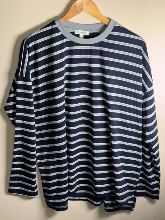 Wishlist - Navy/White Oversized Striped Tee