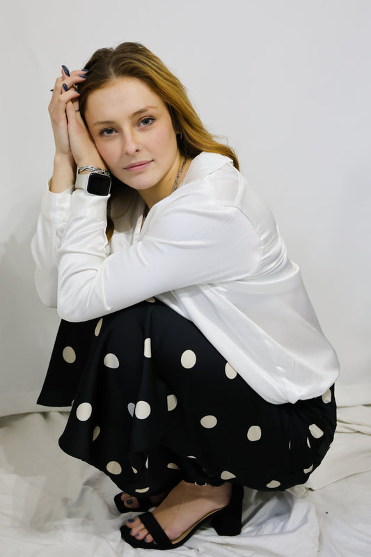 Sunday Edition satin midi skirt