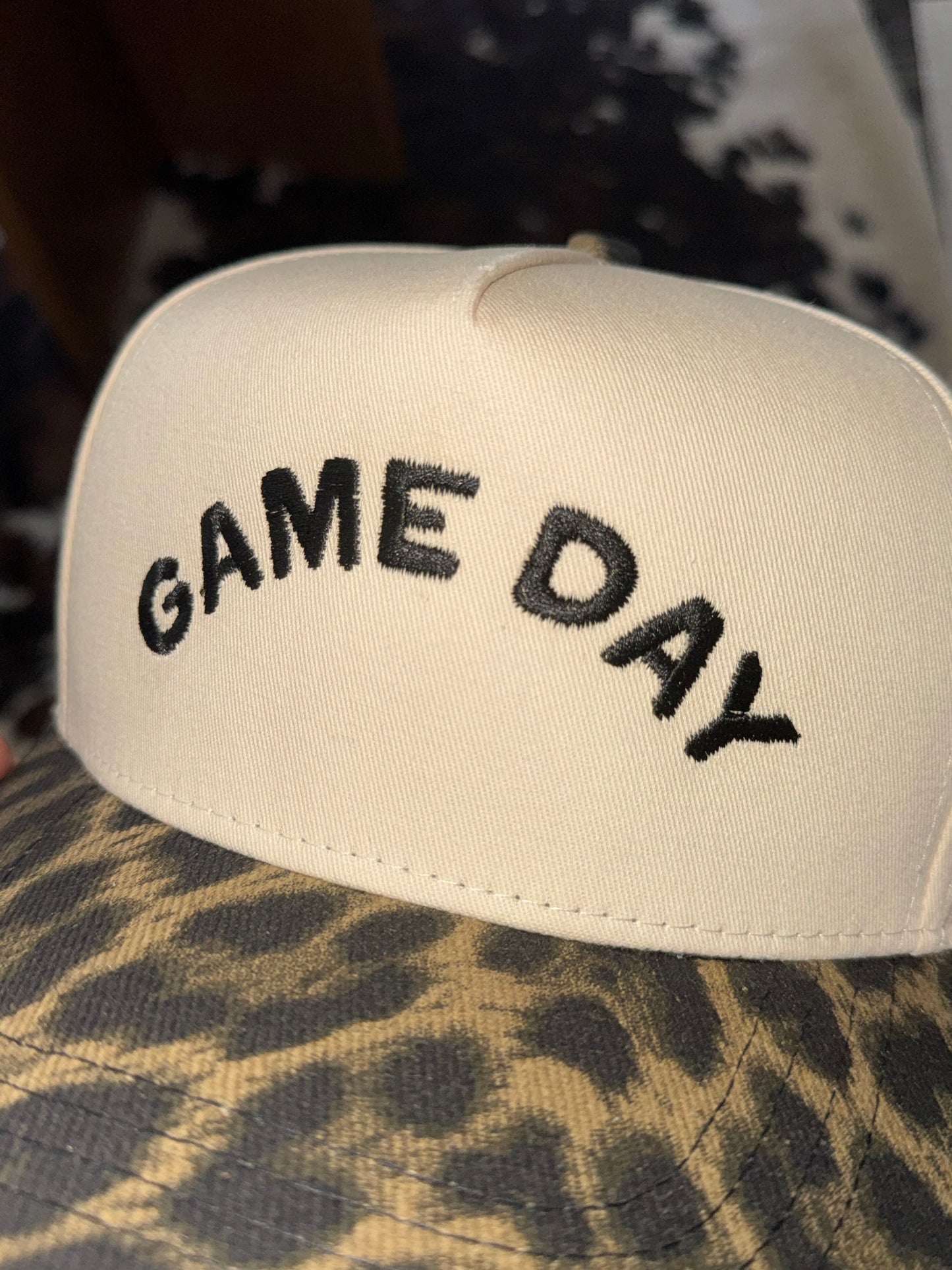 Ruby Moon - Leopard Game Day Embroidered Hat