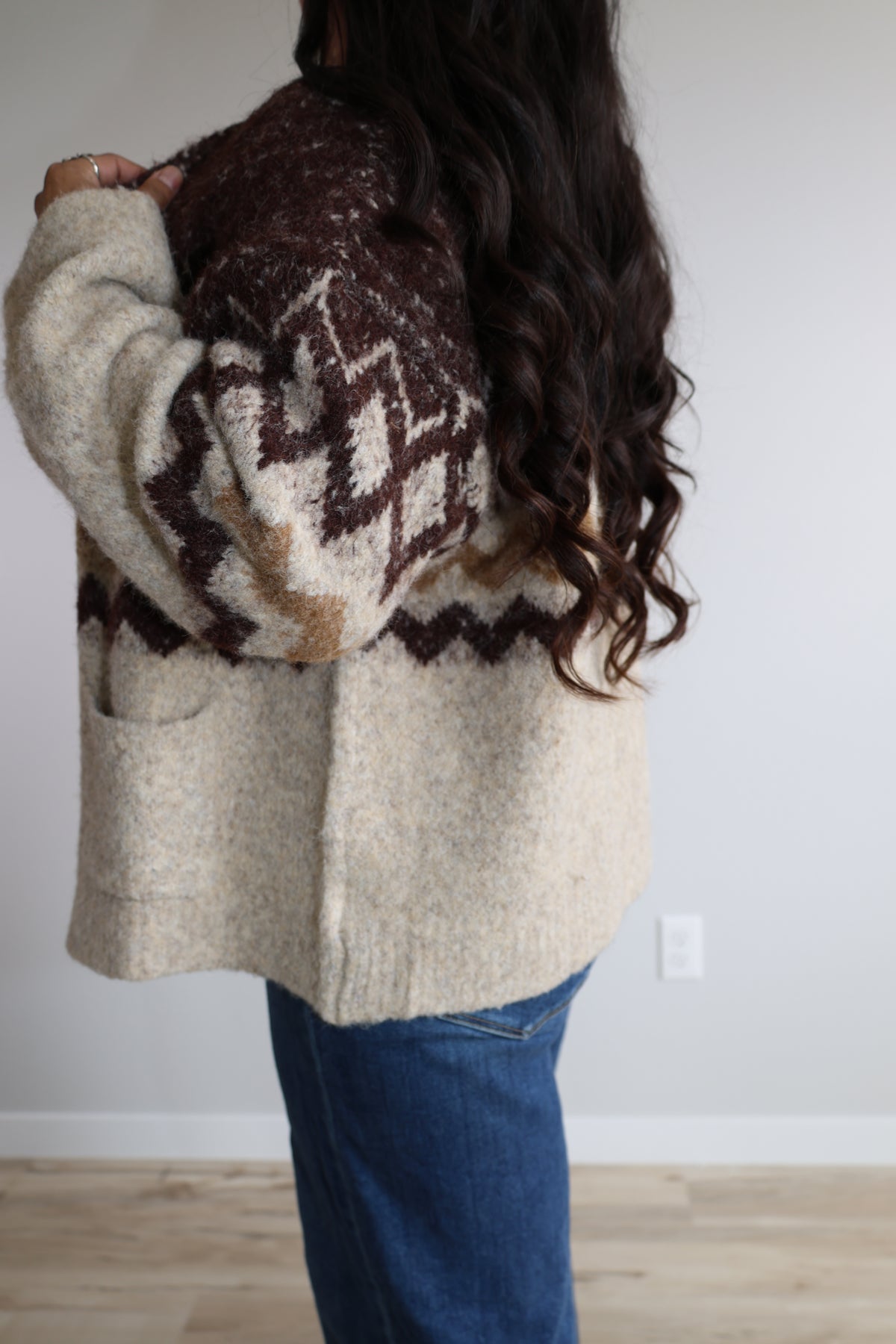 You Seem Familiar oversized long v-neck button front cardigan