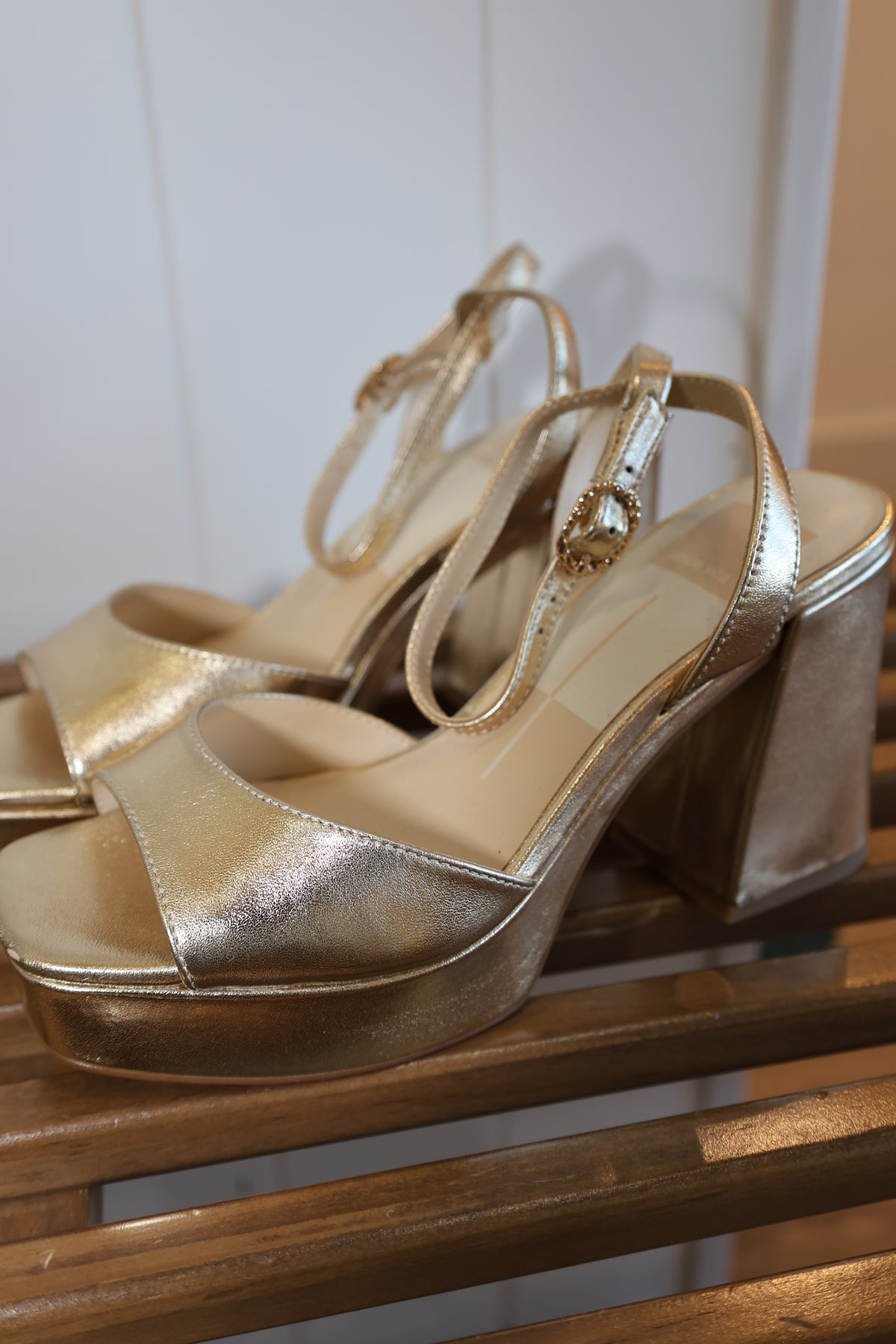 Felicia Metallic Leather Heels