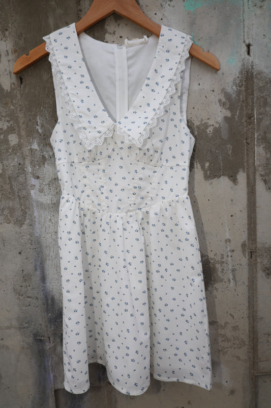 Le Lis - Floral Collared V-neck Bustier Dress