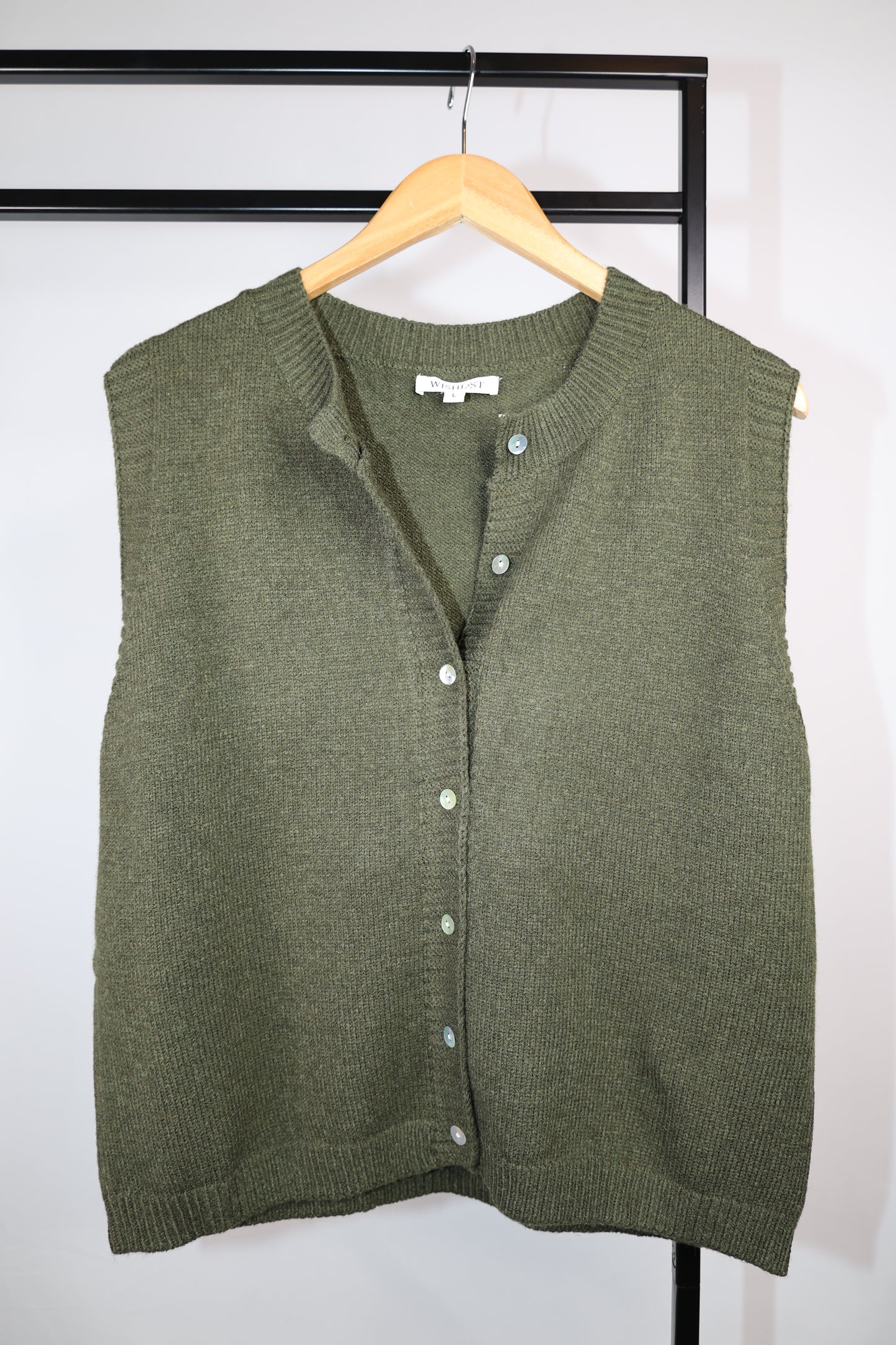 I'll Be There button up sweater vest