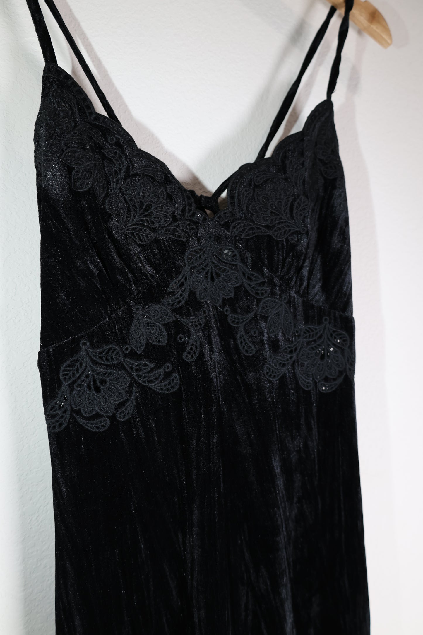 Lovestitch - Spaghetti Strap Embroidered Maxi Dress