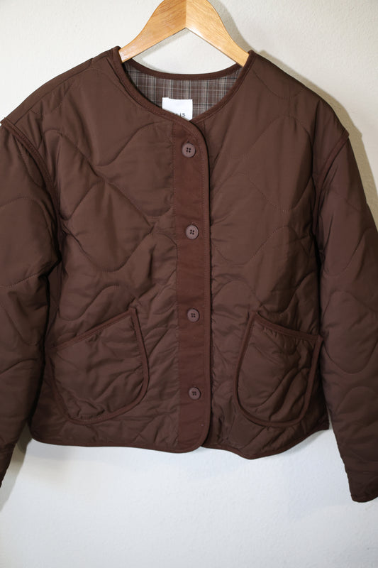 Le Lis Brown plaid lined jacket