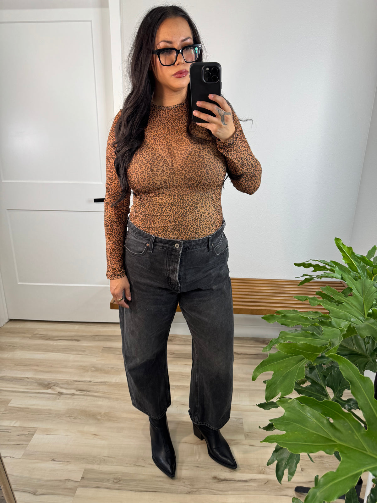 I Danced My Heart Out leopard mesh body suit