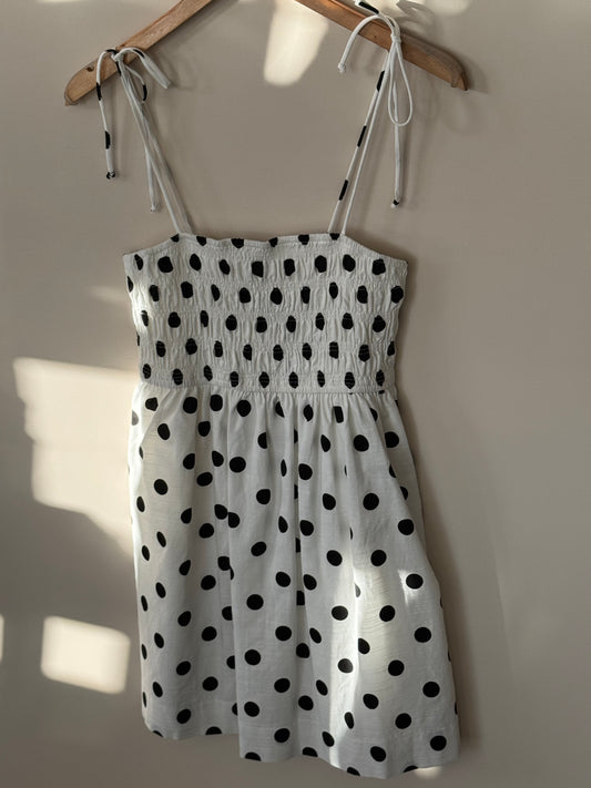 Papermoon - Polka Dot Smocked Mini Dress