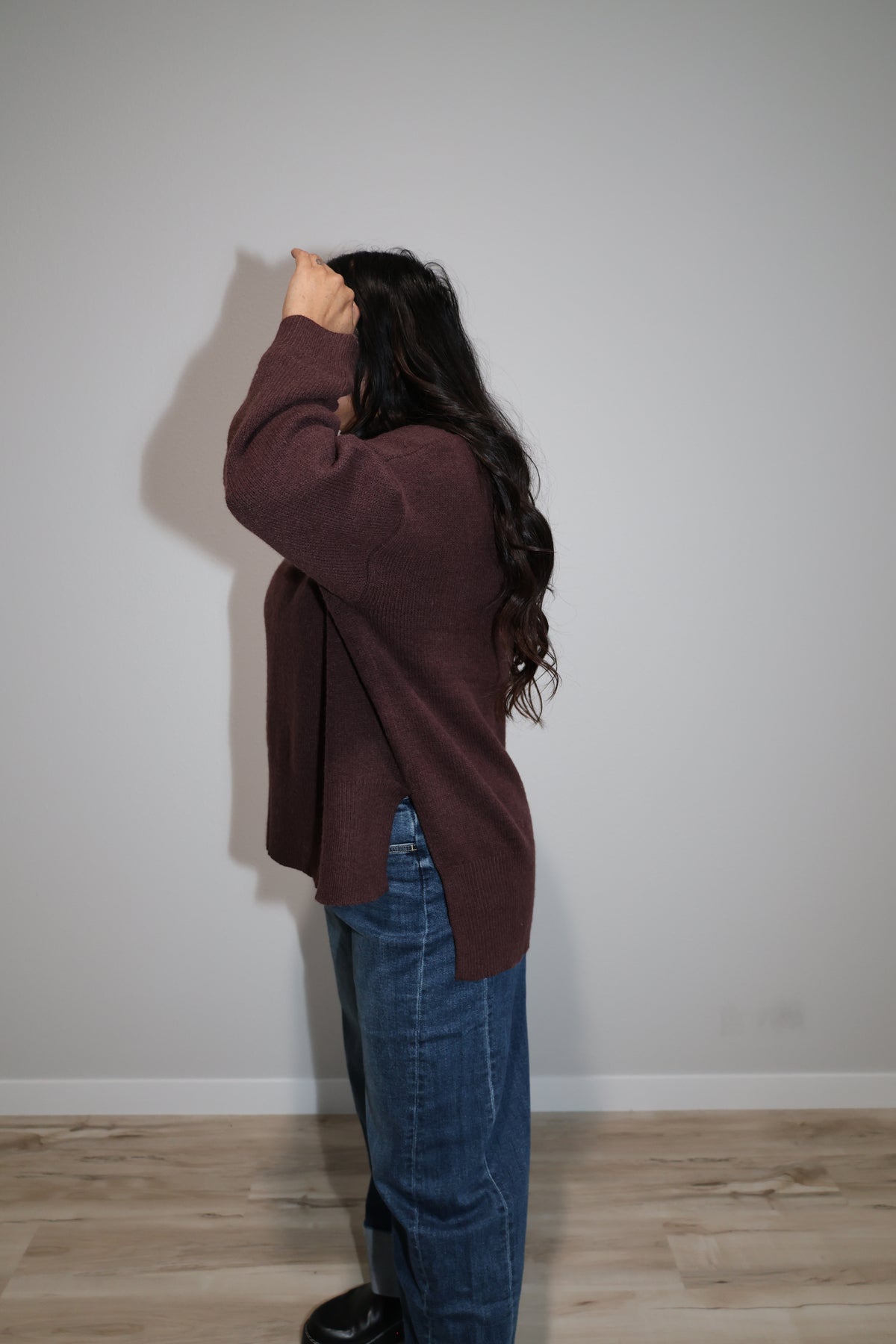 You Look Familiar oversized tunic sweater
