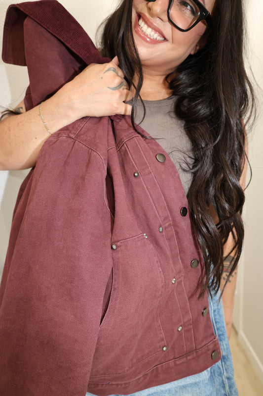 Bailey Rose - Vintage Studded Denim Jacket