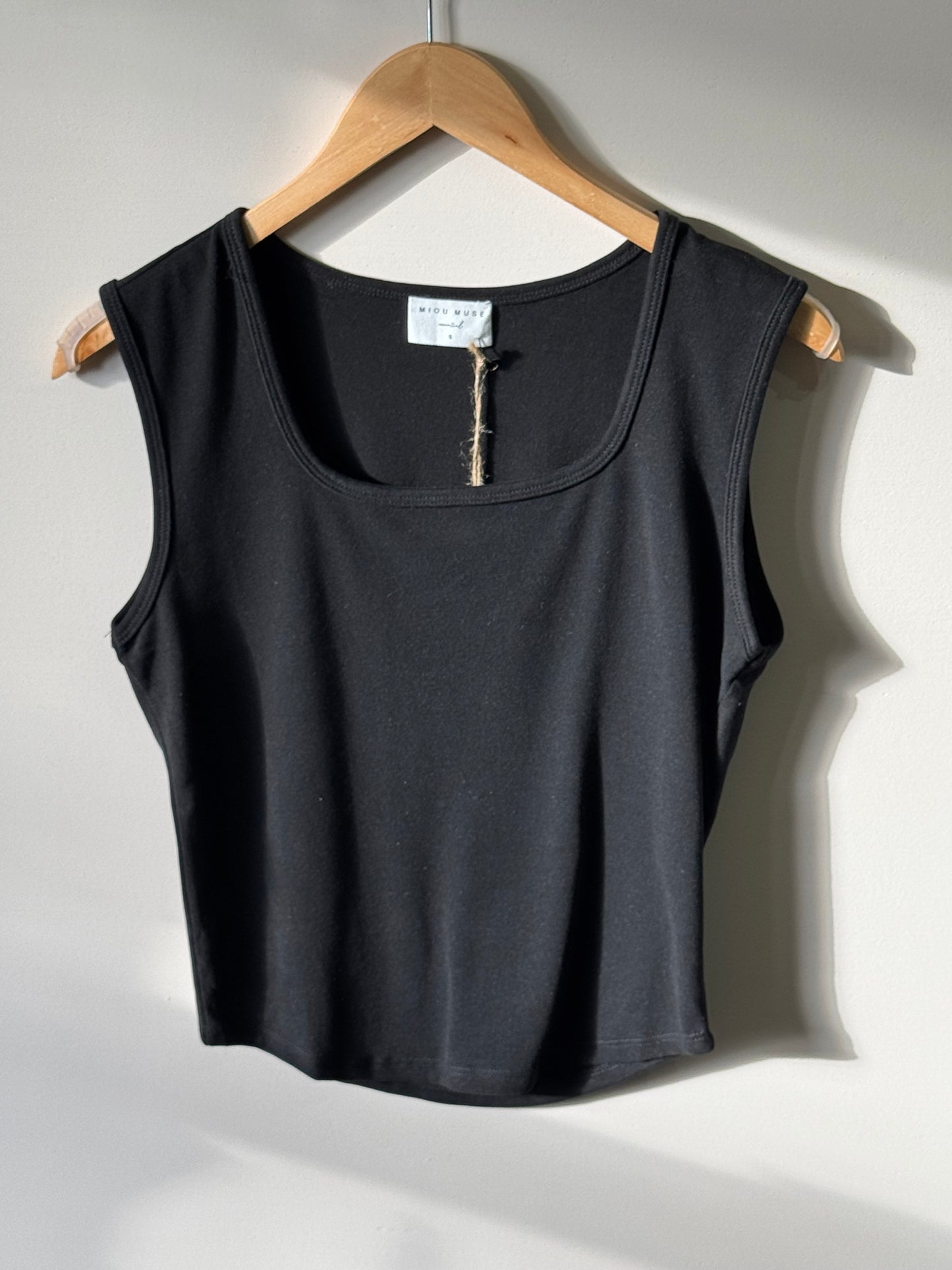 Miou Muse - Soft Square-neck Basic Tank