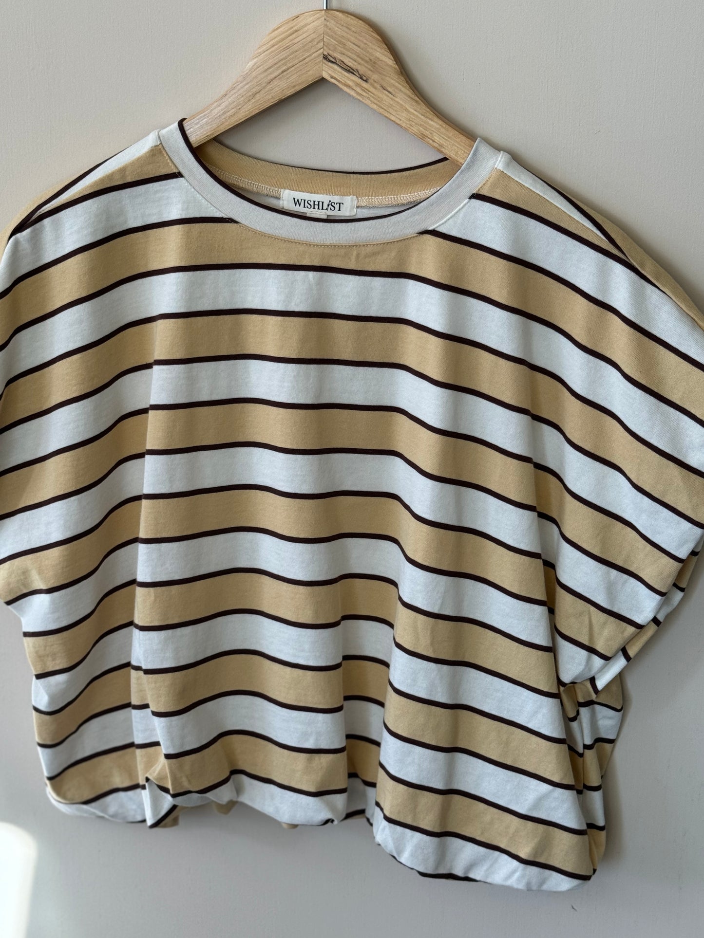 Wishlist - Double Lined Striped Bubble-hem Tee