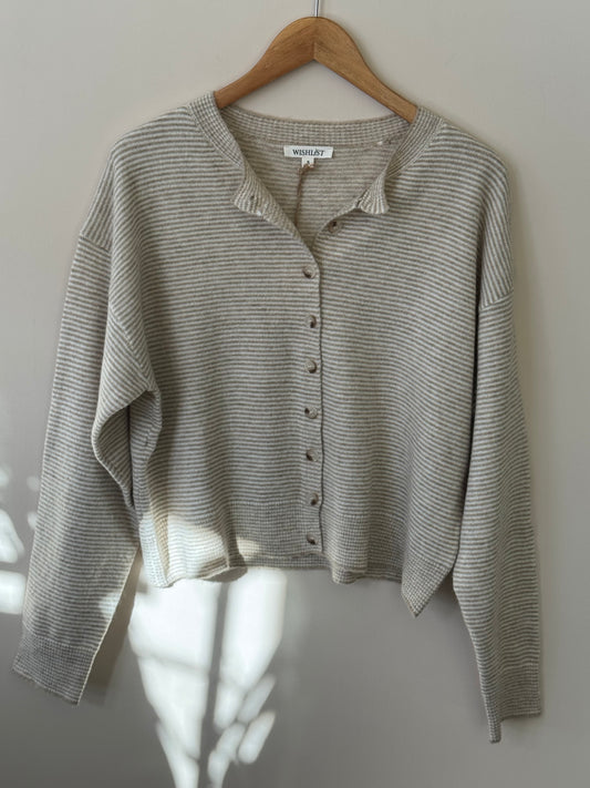 Wishlist - Soft Striped Button-up Cardigan