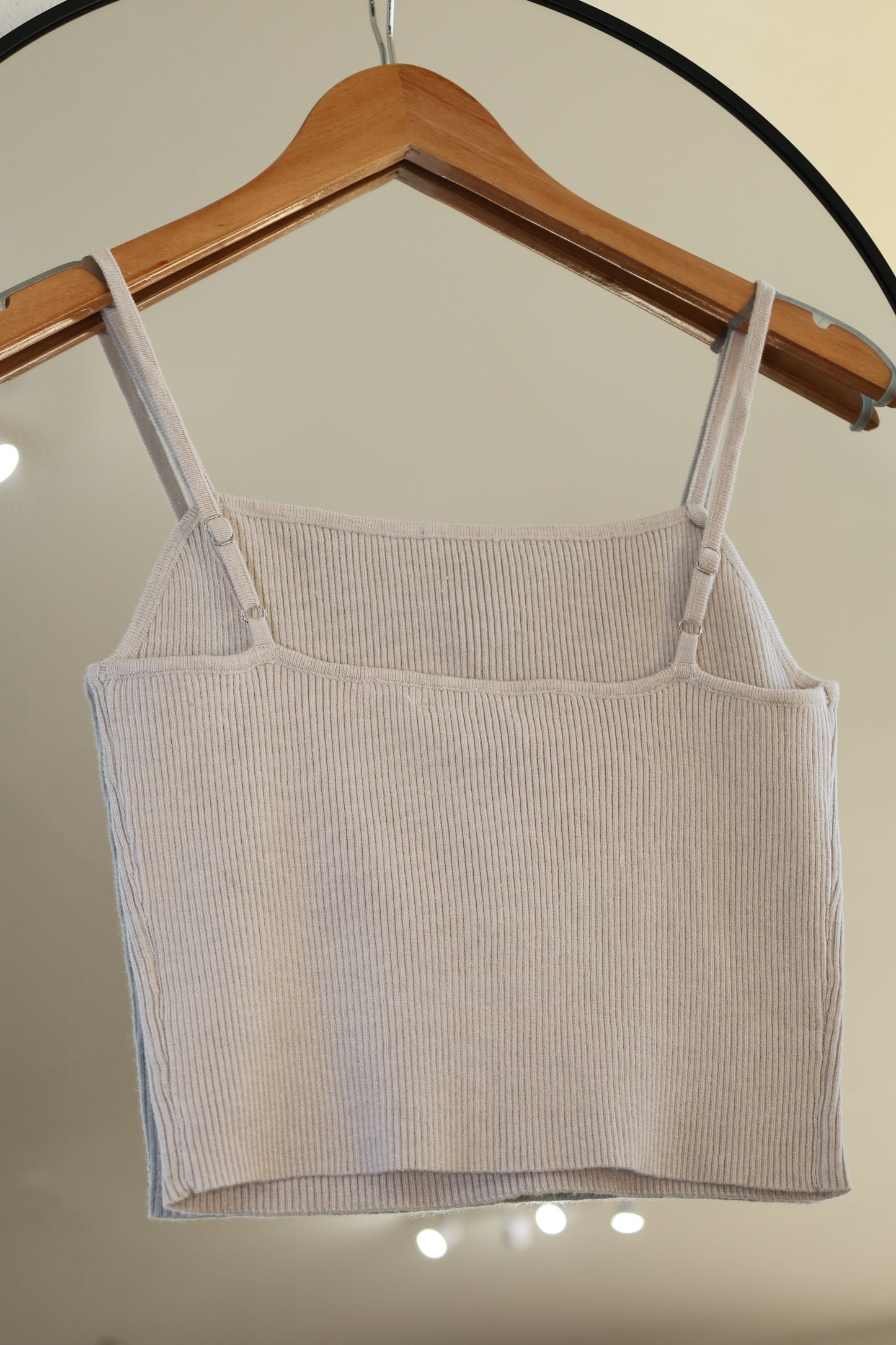 Dress Forum - Ribbed Square-Neck Cropped Tank