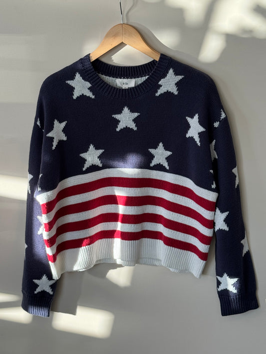 Le Lis - Stars & Stripes Cropped Sweater