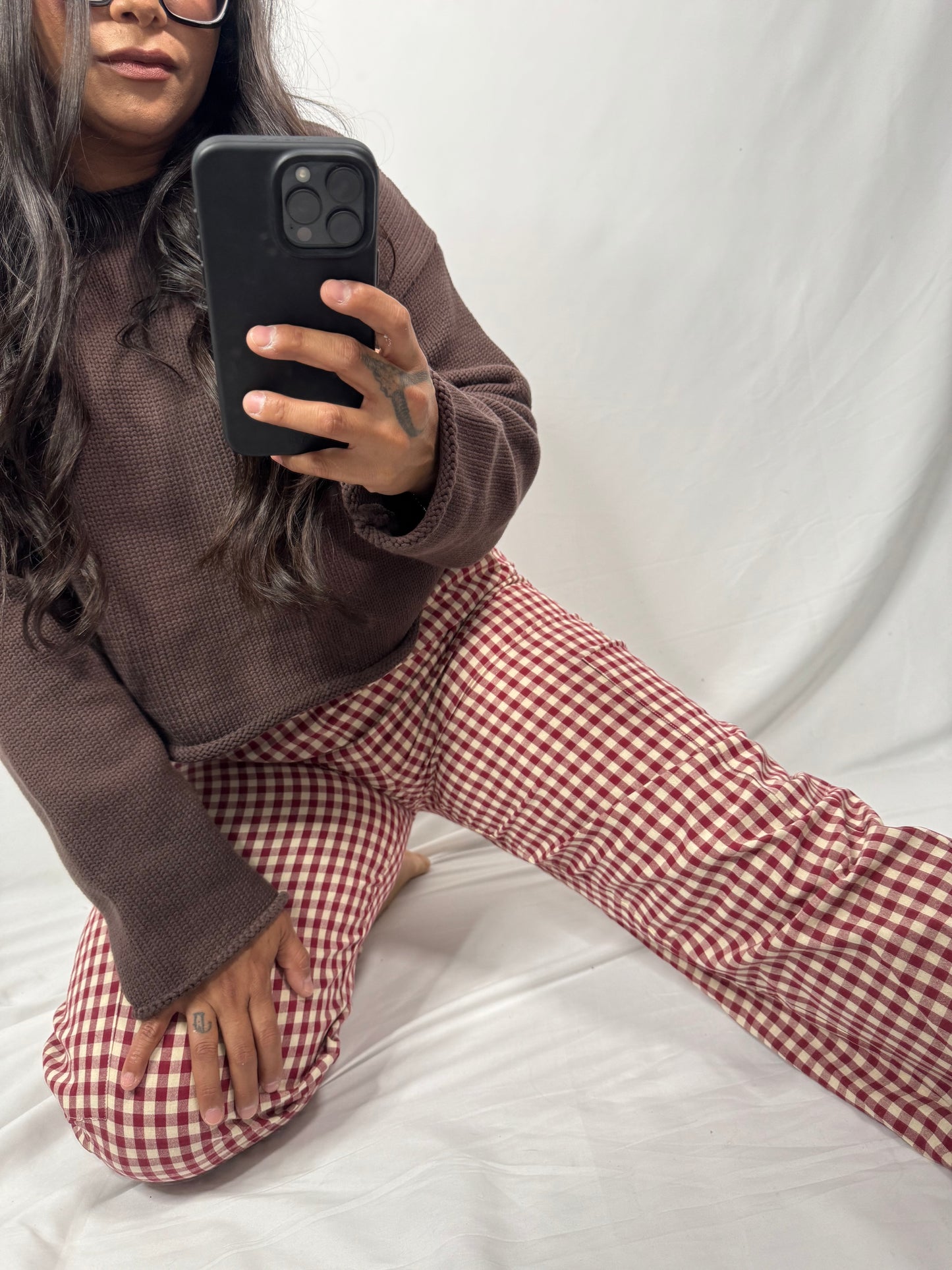 Wishlist - Cherry/Cream Checker Pants