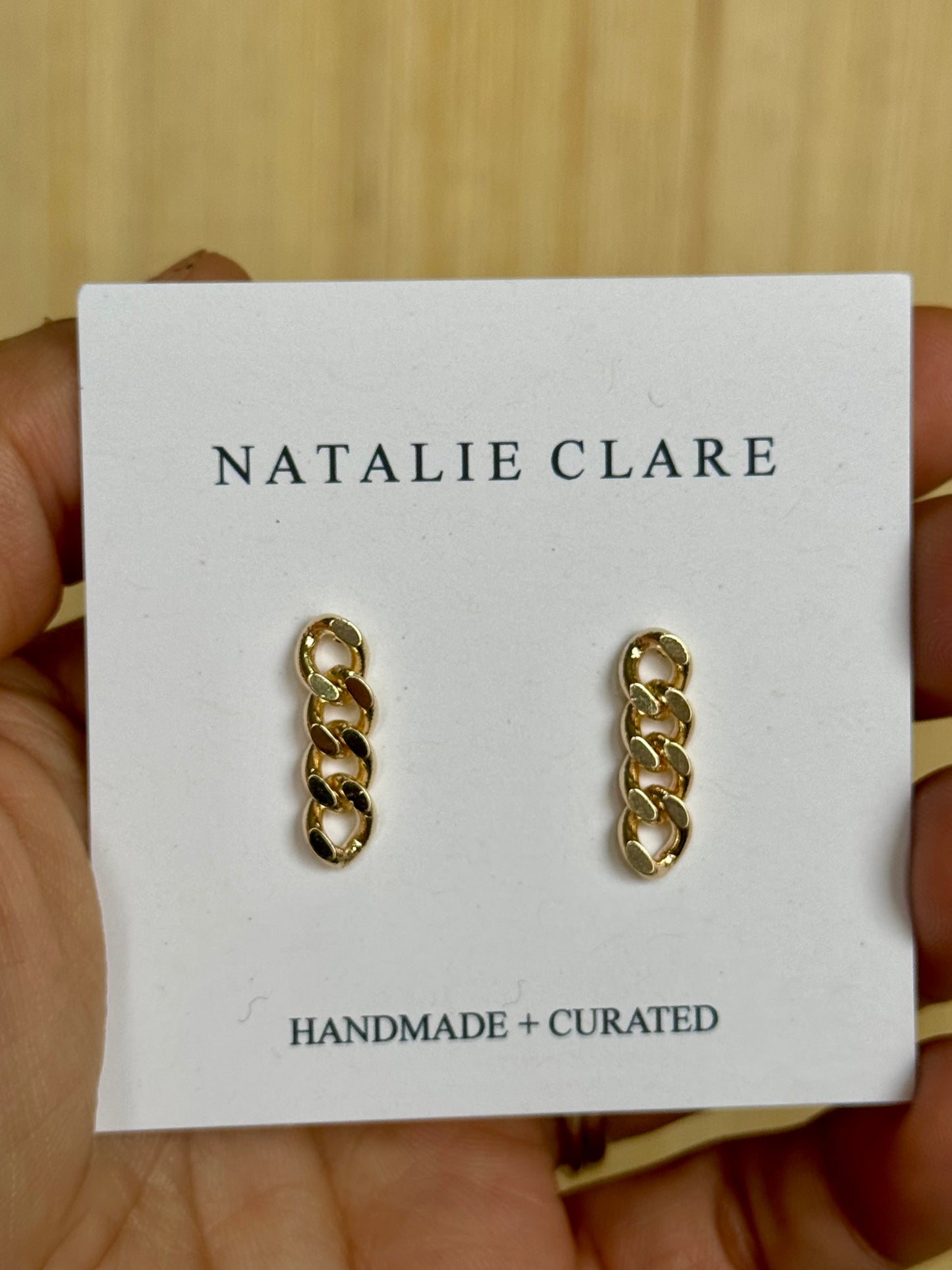 Natalie Clare Collections - Gold Chain Studs
