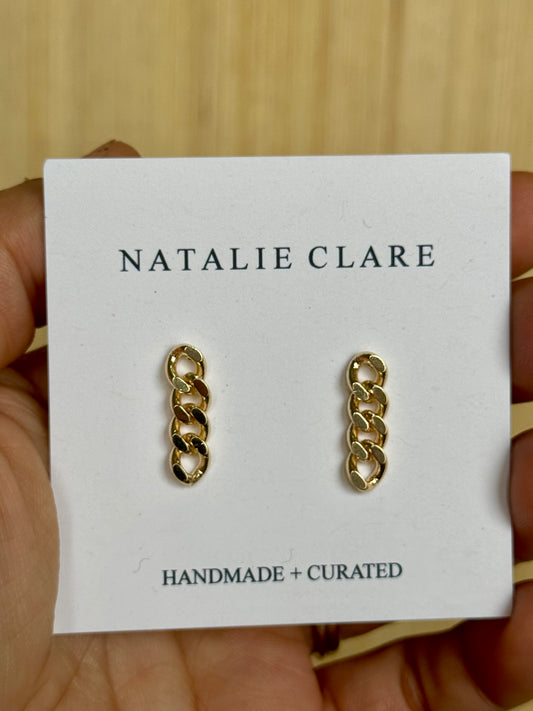 Natalie Clare Collections - Gold Chain Studs