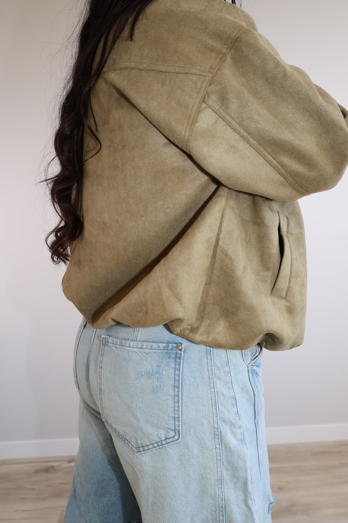 Somewhere In The City oversized snap front jacket