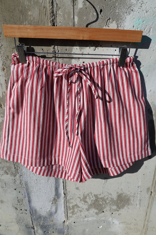 Wishlist - Red/Cream Striped Drawstring Shorts