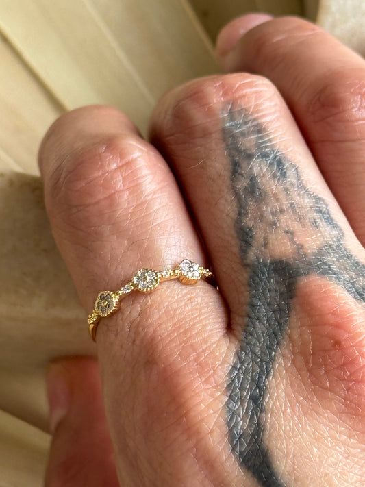 Sessori - Three Floral Cluster Ring jewelry