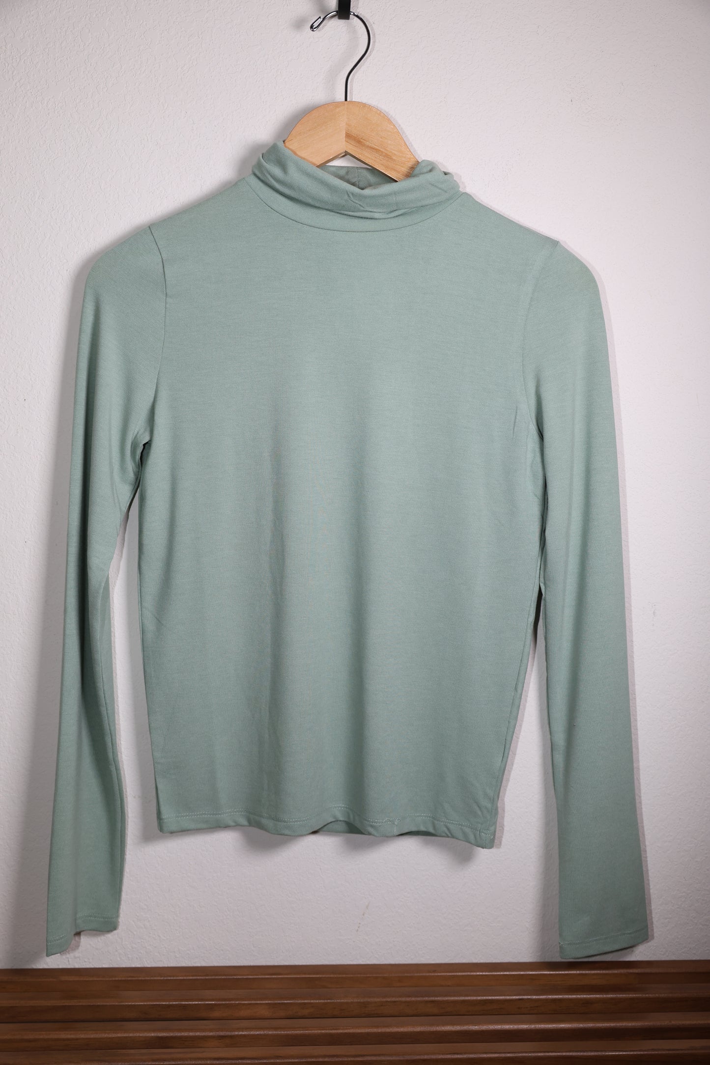 Turtleneck Long Sleeve Fitted Top