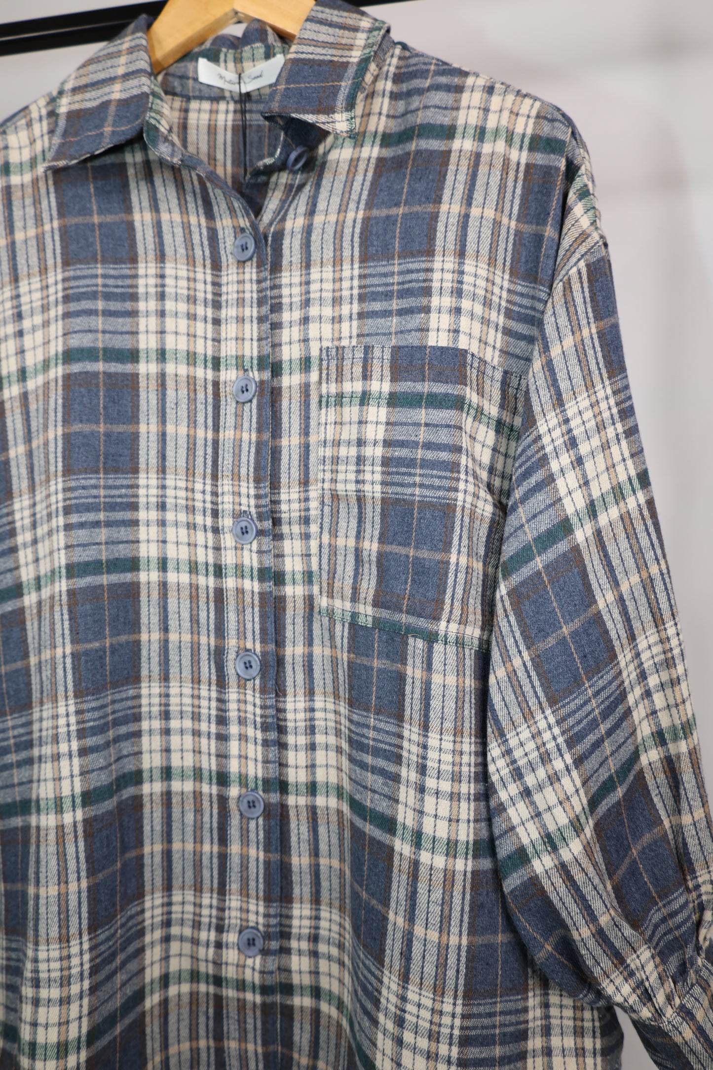 Mustard Seed - Brushed Plaid Oversized Layering Flannel