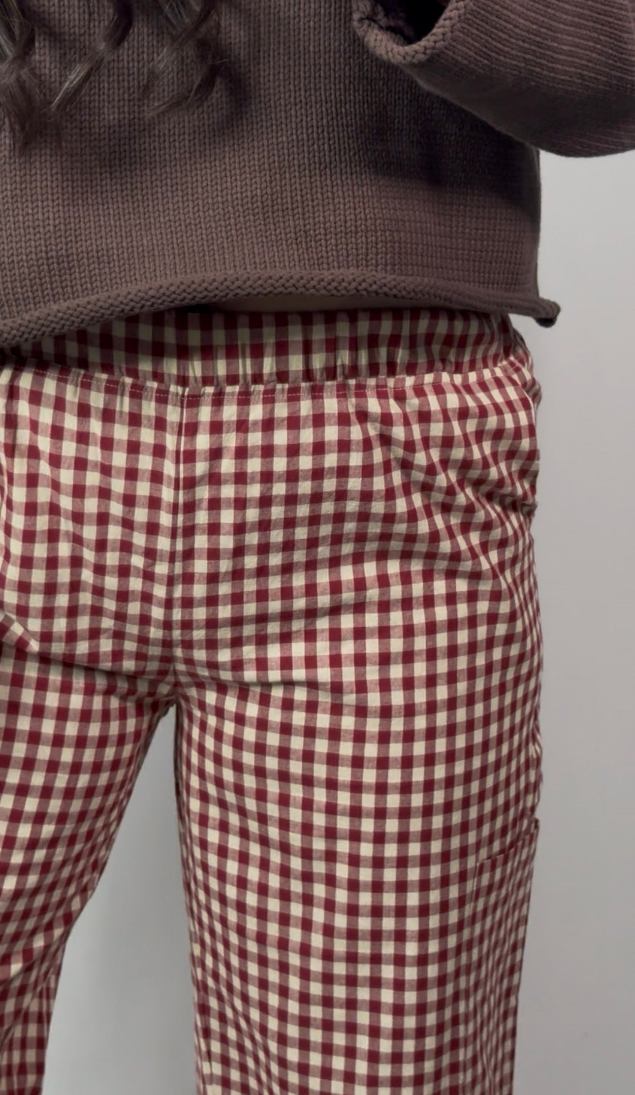 Wishlist - Cherry/Cream Checker Pants