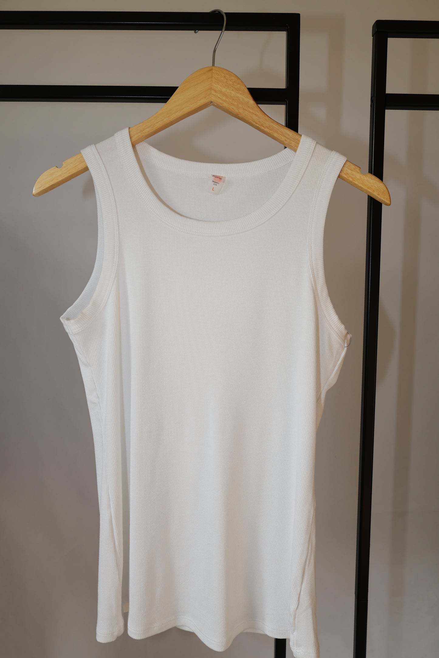 Mono B - Essential Micro-Ribbed Athleisure Tank Top