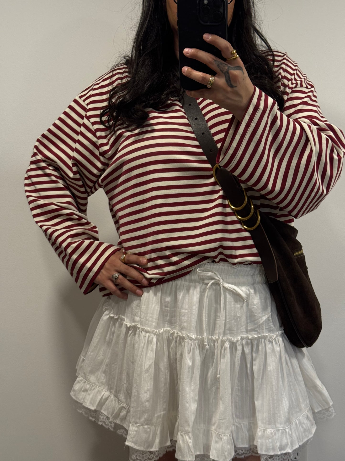 By Together - Woven Cotton Tiered Flare Mini Skirt