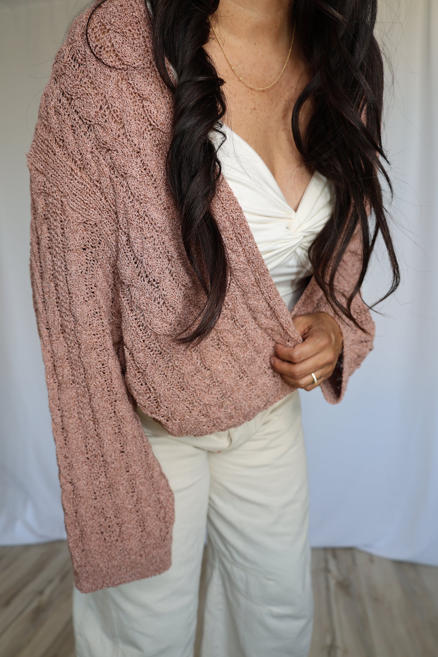 It's Like Fate light weight open cable knit cardigan