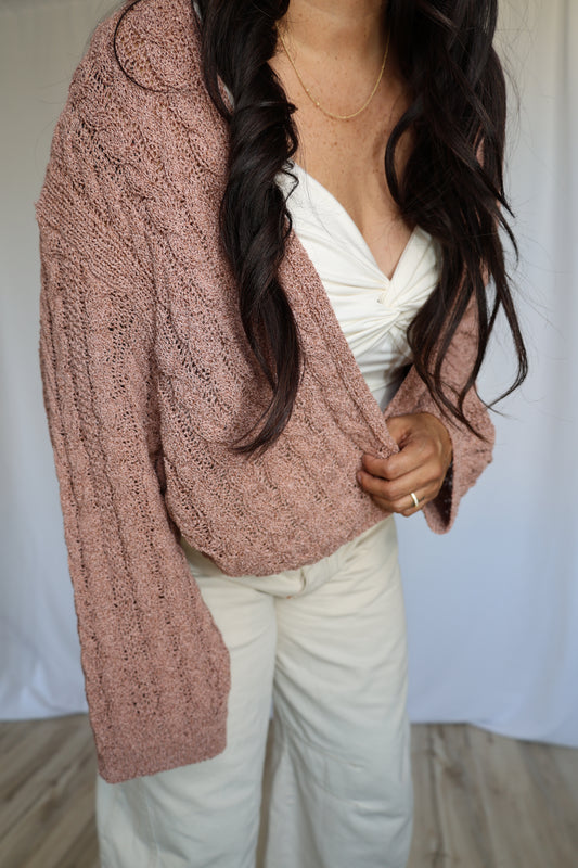 It's Like Fate light weight open cable knit cardigan