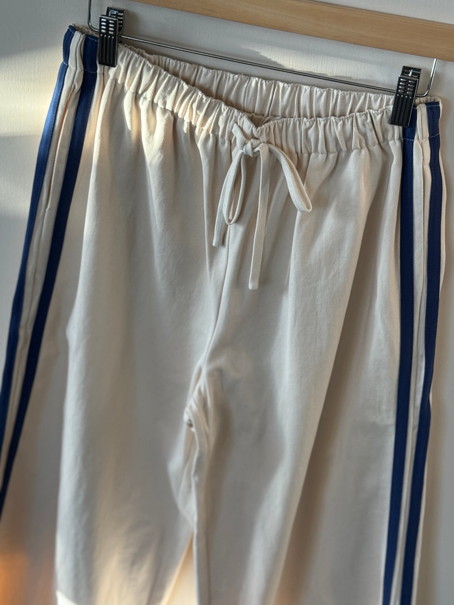 Buttermelon - Side Stripe Wide-leg Track Pants w/ Drawstring