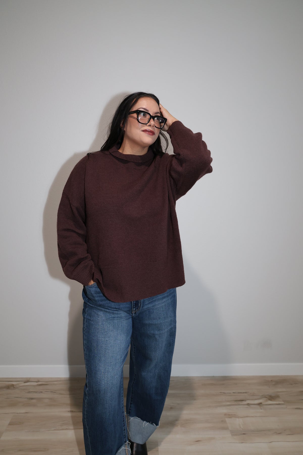 You Look Familiar oversized tunic sweater