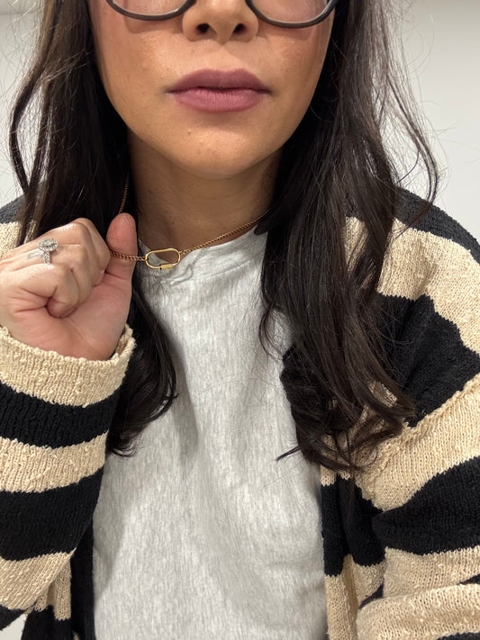 Namaste Jewelry - Carabiner Necklace- Gold