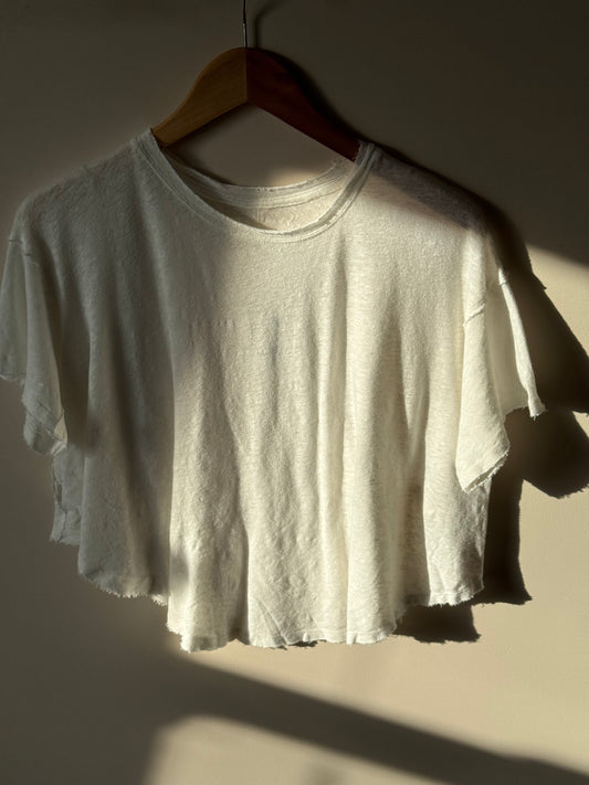 Free People - White Elsie Swing Tee